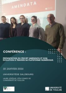 Affiche de l’événement Présentation du projet Amendata et son évolution à travers sa plateforme numérique