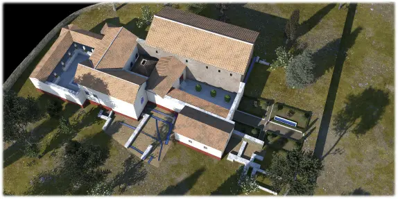 Restitution 3D de la villa de Vivios